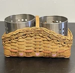 Pair Ikea Kitchen Utensil Caddy Holder Stainless Steel Cooking Silverware 20922. Fixed Price $25.00.