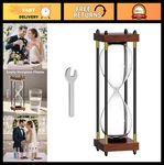 Fillable 10" Wooden Hourglass - Diy Sand Timer For Wedding Unity Ceremony, Antiq. Fixed Price $39.59.