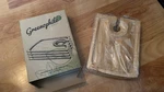 Oenophilia Greenophile Bamboo Hors D'oeuvres Plates With Wine Holder Set Of Four. Fixed Price $15.00.