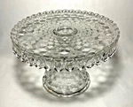 Fostoria Early Old Round Cake Stand W/rum Well (american Clear, 7"X10"). Fixed Price $98.00.