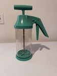 Pampered Chef Pancake Batter Dispenser Teal Trigger Handle Kitchen Tool. Fixed Price $20.00.