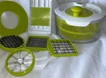 Berghoff Salad Spinner Slicer Lettuce Storage Bowl Dicer Set Bridal Shower Gift. Fixed Price $27.95.