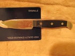 Henckels 3" Paring Knife -- Stainless Triple Rivet Full Tang Lifetime Warranty. Fixed Price $18.99.