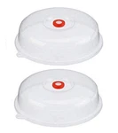 Pack Plastic Microwave Vented Food Plate Splatter Cover Made In Japan S-1944X2. Fixed Price $12.75.