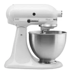Kitchenaid Classic Series 4.5 Quart Tilt-head Stand Mixer K45SSWH White. Fixed Price $259.99.