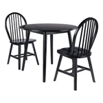 Winsome Moreno 3-PIECE Drop Leaf Transitional Solid Wood Dining Set Black. Fixed Price $398.16.