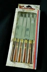 Acme International 6 Serrated Stainless Steak Utility Knife Set Wood Handle. Fixed Price $15.99.
