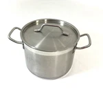 POT01 Adcraft SSP-8 Stock Quart With Cover And Brushed Finish. Fixed Price $16.00.