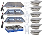 33 Pack Buffet Serving Kit Disposable Chafing Dish Refill Racks Are Not Included. Fixed Price $31.48.