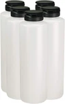 Pinnacle Mercantile Condiment Squeeze Bottles With Flip Top Hinged Black Cap 16. Fixed Price $25.95.