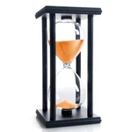 Hourglass 60 Minutes Orange Timer, Black Wooden Frame Sandglass. Fixed Price $22.27.