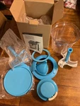 Tupperware Power Chef System Food Processor/chopper Mix, Chop, Whisk, Blue, New. Fixed Price $49.99.