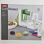 Oxo Softworks 3-BLADE Tabletop Spiralizer With Stronghold Suction, White. Fixed Price $16.95.