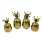 Vintage Hampton Brass India Pineapple Set Of 4 Candle Holders Trinket Box Patina. Fixed Price $149.98.