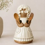 Sittre Rag Doll Utensil Holder Vtg Kitsch Farmhouse Kitchen Cottage Spoon Crock. Fixed Price $49.98.