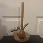 Mud Pie Sea Turtle & Silver Tone Metal Paper Towel Holder Nautical Wooden. Fixed Price $23.48.