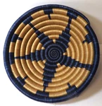 Vintage Coil Weave Flat Bowl Basket Native American Style Woven 8" 5 Point Star. Fixed Price $55.00.
