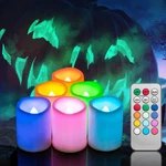 6 Pcs Changing Remote Flameless Flickering Led Timer Votive Candles/colore. Fixed Price $25.05.