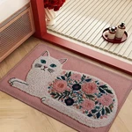 2D Cat & Flower Non-slip Soft Mat For Bathroom Bedroom Home Kitchen Decor. Fixed Price $15.57.