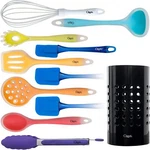 11-PIECE All-in-one Silicone Kitchen Utensil Set, Multicolor + Free Shipping. Fixed Price $18.33.