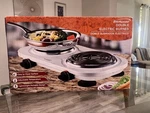 Brentwood TS-361W 1,500-WATT Double Electric Burner (white). Fixed Price $21.99.