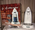 New White Salton Juan Valdez Pod Coffee Maker Machine JVPM1W. Fixed Price $43.45.