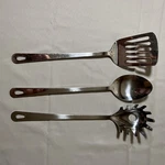 Ikea Stainless Steel Utensil Set Slotted Spatula Spoon Pasta Server 13 Inch. Fixed Price $13.30.