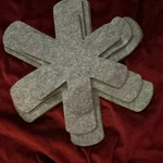 Kjon Sarl Felt Gray Pan Protectors Set Kitchen Storage Accessories. Fixed Price $17.99.