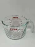 Pyrex Clear Glass #7 Red Letters Measuring Cup 4 32 Oz 1 Liter W/spout. Fixed Price $18.99.