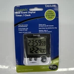 Taylor Dual Event Digital Timer Clock Large Display Model 5828 Black Silver. Fixed Price $14.39.