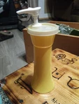 Vintage Tupperware 718-2 Condiment Dispenser Mustard Yellow. Fixed Price $12.00.