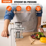 Manual Oil Press Machine, Stainless Steel Extractor Tea Seeds. Fixed Price $79.97.