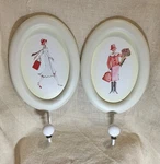 2 Fun Ladies Divas Vintage Outfit Fashionista Wall Plaque Hooks Hangers. Fixed Price $12.99.
