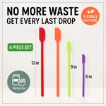 Silicone Spatula Set 4PCS Mini Flexible Scraper Tools For Jar Kitchen Makeup. Fixed Price $7.81.