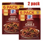 Mccormick Chili Original Seasoning Mix (1.25 Oz., 6 Pk.) **2 Box Total 12. Fixed Price $24.95.