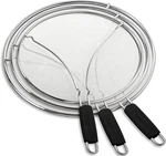 Set Of 3 Stainless Steel Splatter Screens Grease Guard For Frying Pan Mesh. Fixed Price $30.99.