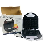 Elite Cuisine Maxi-matic EWM9008K Electric Belgian Waffle Maker, White. Fixed Price $14.95.