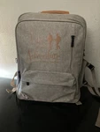 Gray Insulated Picnic Backpack Set For 2 W/ Plates Bowls Wine Glasses Flatware. Fixed Price $25.00.