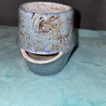 Studio Pottery Egg Separator Holder Cup Funny Face Ceramic Signed J. Joseph. Fixed Price $9.00.