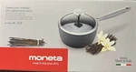 Saucepan, Aluminum Nonstick, Italian Moneta Black With Glass Lid, 6.5" New. Fixed Price $59.99.