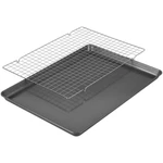 Steel Non-stick Mega Cookie Sheet Pan Tray And Cooling Grid Cooking Bakeware. Fixed Price $37.99.
