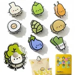 9 Pack Cute Magnetic Chip Food Bag Set, Vegetable Shaped Clips.... Fixed Price $18.45.