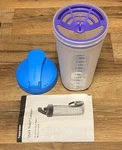 New - Tupperware 20 Oz. Quick Shake Drink Blender Mixer Container Blue. Fixed Price $12.00.