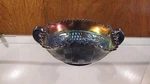Northwood Grape & Cable Electric Blue Carnival Glass Bon Dish 1900. Fixed Price $68.99.