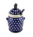 Polish Pottery Honey With Dipper & Lid 18 Oz. By Zaklady Boleslawiec. Fixed Price $73.20.