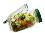 The Original Plastic Portable Prepara Salad Pod Mason Jar With Dressing Cup Side. Fixed Price $13.80.