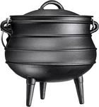 Iron Cauldron 8 Quart Pre Seasoned Potjie Lid Bruntmor Cast African. Fixed Price $154.99.