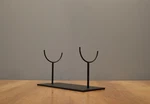 6" High Metal Display Stand Double "u" Style Holder For Art Objects - 12X4" Base. Fixed Price $67.99.
