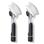 Oxo Good Grips Soap Dispensing Dish Brush Scrubber Kitchen New 2PK. Fixed Price $34.99.