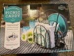 Convertible Giftburg Picnic Caddy, 3-PIECE Set Indoor Outdoor. Fixed Price $49.99.